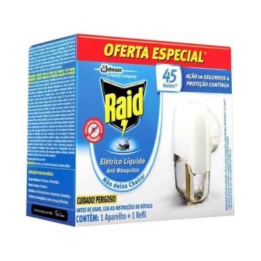 Imagem de Raid Elétrico Líquido 45 Noites Aparelho+refil Contra Dengue, 32,9 ml