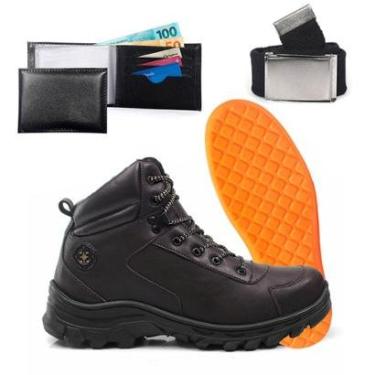 Imagem de Kit Bota Masculina Adventure Com Carteira Cinto Palmilha Gel Resistente Trilha Tracking Confortavel-Masculino