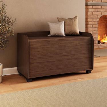 Imagem de Baú Caixa para Lenha Multiúso Ébano Ébano