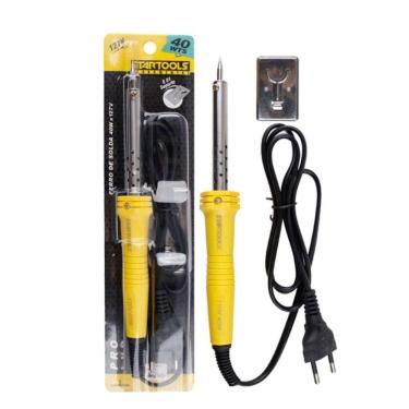 Imagem de Ferro de Solda 40W 110V com Ponta Fina e Cabo Ergonômico Preto Startools