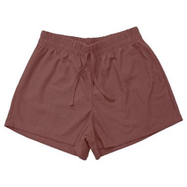 Imagem de Shorts Feminino Malha Marrom Basic+ Toque Macio