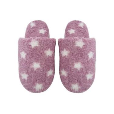 Imagem de Chinelo de Quarto 35/36 Poliéster Estrela Lilás Basic+ Antiderrapante