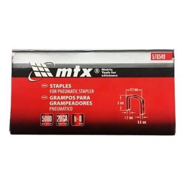 Imagem de Grampos 8mm Para Grampeador Pneumático 576549 Mtx Prata