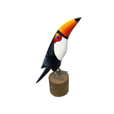 Imagem de Tucano Mini No Toquinho Decoração Para Casa Sala Quarto - Ateliê Cente