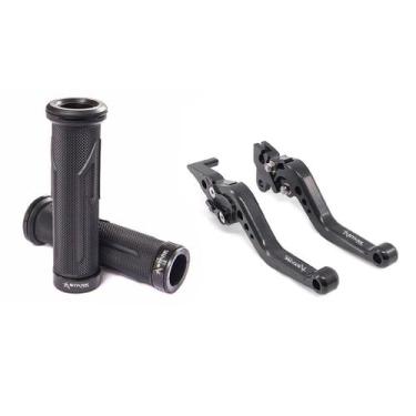 Imagem de Kit Manete E Manopla Esportivo Spider Stark Pcx 150 - NoBrand, Preto