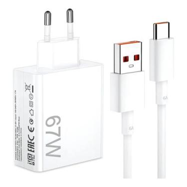 Imagem de Carregador Super Turbo De 67w (fonte + Cabo) Branco Compativel Xiomi -