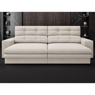 Imagem de Sofá Pegasus 2,50m Assento Retrátil e Reclinável Velosuede - NETSOFAS