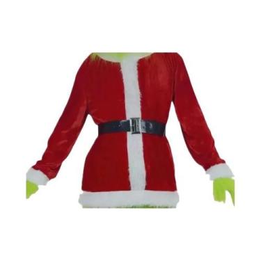 Imagem de Fantasia De Natal Grinch Monstro Verde De Cabelos Verdes Estranhos 202