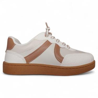 Imagem de Tenis Infantil Menina Molekinha Casual Estiloso 2574.116, Bege, 28