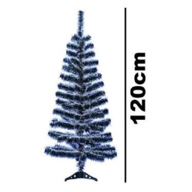 Imagem de Arvore De Natal Nevada Pinheiro Com 120 Galhos E Base 120cm - rio mast