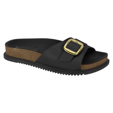 Imagem de Tamanco Feminino  Slide Fivela Beira Rio Conforto 8523, Preto, 36