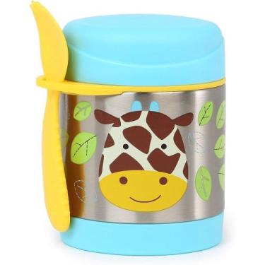 Imagem de Pote Térmico com Colher Girafa Zoo Skip Hop Perfeito Com Capacidade pa