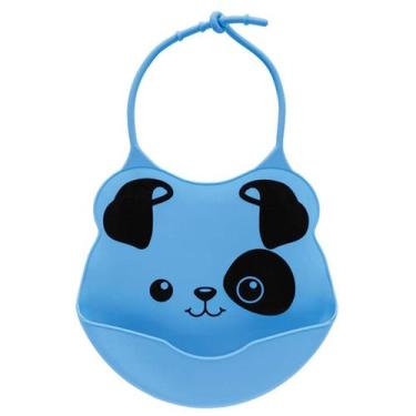 Imagem de Babador De Silicone Com Pega Migalhas Azul Buba 09731