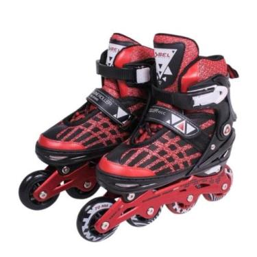 Imagem de Patins In-line Top Premium  - Bel Fix - Tam 39 a 43, Vermelho, Preto