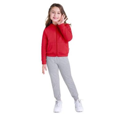 Imagem de Calça jogger infantil menina em moletinho Brandili, 14, Cinza
