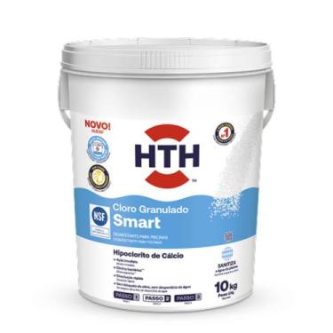 Imagem de Hth Smart Balde 10Kg Hipoclorito de Calcio 40% Cloro Ativo Limpeza Tra