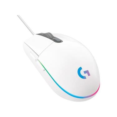 Imagem de Mouse gamer logitech g203 lightsync rgb usb branco, Branco