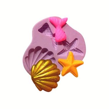 Imagem de Confeitaria dos moldes, F642 MOLDE DE SILICONE FUNDO DO MAR CONFEITARIA ARTESANATO