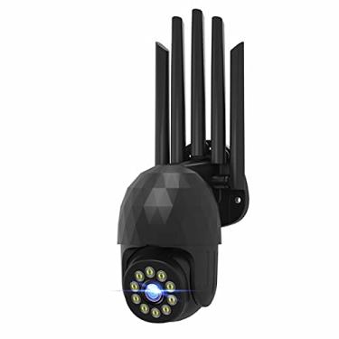 Imagem de Câmera de segurança externa Pan Tilt, Câmera IP Wi-Fi doméstica, Câmera de vigilância Pan Tilt Dome, com visão noturna colorida de visão noturna e câmera CCTV à prova d'água (A)