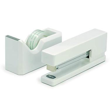 Imagem de Grampeador com 1000 grampos de grampeador economiza 60% de energia, bom para grampear em casa escola ou armazém, White Stapler Suit