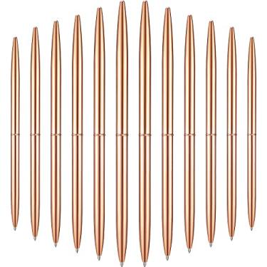 Imagem de Conjunto de 30 canetas esferográficas leves de tinta preta para materiais de escritório (ouro rosa)