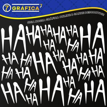 Imagem de Adesivos Hahaha para Paralamas de Moto, Capacete, Bike