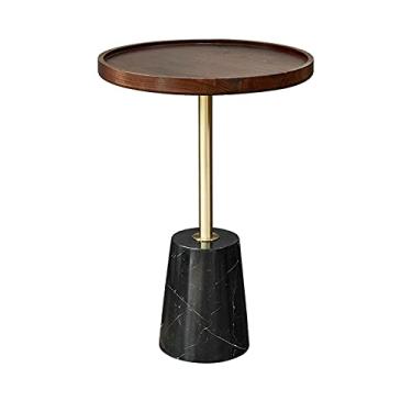 Imagem de Mesa de centro mesa lateral pequena mesa de centro sofá armário lateral mesa de canto moderna mesa redonda pequena mesa lateral mesas de canto (tamanho: 54 * 38cm)