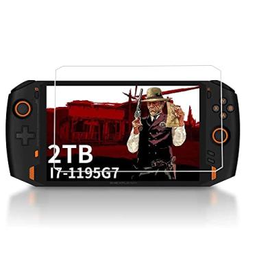 Imagem de Zshion Película protetora de tela compatível com OneXPlayer 1S 8,4 polegadas, dureza 9H filme protetor de vidro temperado resistente a arranhões anti-impressão digital, transparente