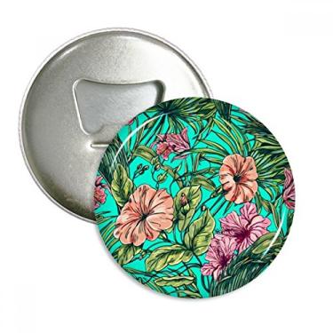 Imagem de Flor planta folha verde abridor de garrafas ímã de geladeira emblema multifuncional