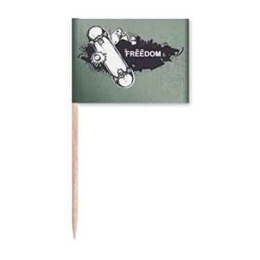 Imagem de Hip-Hop Freedom Skateboard Monster Pattern Toothpick Flags Marker Topper Decoração de Festa