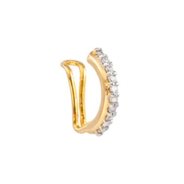 Imagem de Piercing Pressão Falso Argola Cartilagem Banhado A Ouro 18k