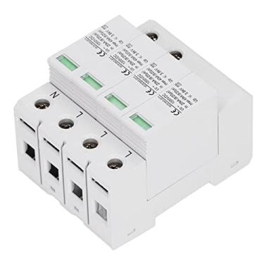 Imagem de Pára-raios de Baixa Tensão para Montagem Em Trilho DIN Com Janela de Sistema Visível Caixa de PC de 1000 V Módulo de Proteção contra Surtos de 35 Mm (4P)