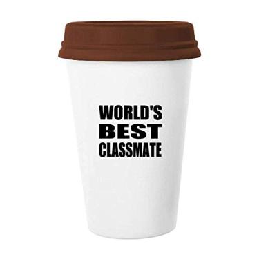 Imagem de Caneca de cerâmica World's Best Classmate temporada de formatura copo de café copo de cerâmica
