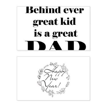 Imagem de Behind Great Dad Festival Citação Ano Novo Festival Cartão Bless Mensagem Presente