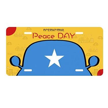 Imagem de DIYthinker Placa de licença com bandeira nacional da África da Somali para decoração de carro, dia da paz