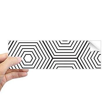 Imagem de DIYthinker Adesivo retangular de para-choque, decalque de janela com desenho de grão de arte hexagonal