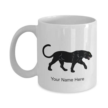 Imagem de Caneca Pantera personalizada, xícara de café Pantera, ideia de presente Pantera, copo Pantera personalizado - Caneca de café 325 ml