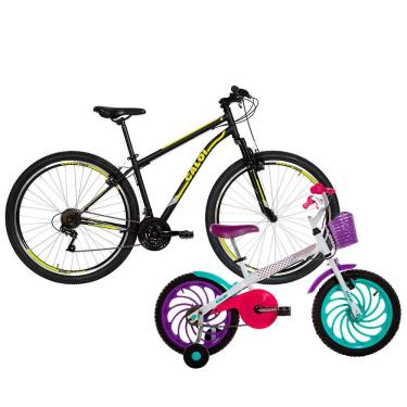 Imagem de Conjunto Bicicleta Aro 29 Caloi Velox + Bicicleta Infantil Aro 16 Caloi Ceci - 2 Peças