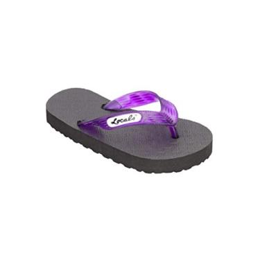 Imagem de Sandálias de dedo estilo original Locals, Translucent Purple, 8.5-9.5 Toddler