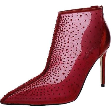 Imagem de NINE WEST Ankle Boots e Botas Femininas, Malha vermelha, 6