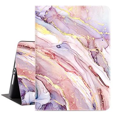 Imagem de Vimorco Capa para ipad 10,2 polegadas 2021/2020/2019, capa para ipad 9/8/7ª geração para meninas/mulheres, suporte ajustável capa de borracha inteligente fofa para Apple iPad 10.2, mármore rosa abstrato