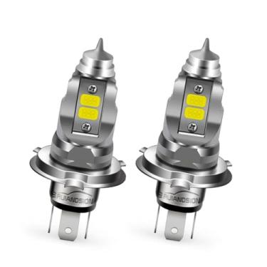 Imagem de Ruiandsion H4 Lâmpada de farol LED motocicleta P43T 9003 HB2 feixe alto/baixo 25W 12000LM 8-24V branco super brilhante kit de conversão de farol de motocicleta Plug and Play (pacote com 2)
