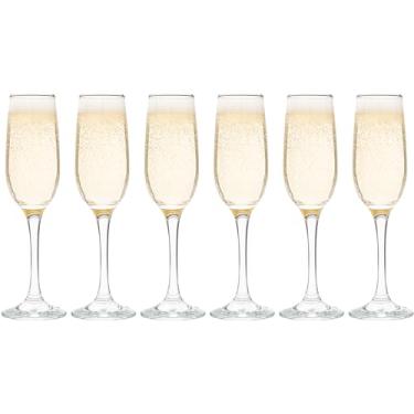 Imagem de Vikko Taças de champanhe, taça de champanhe para torrar, taças de champanhe cristalinas, conjunto de 6 elegantes taças de vinho espumante
