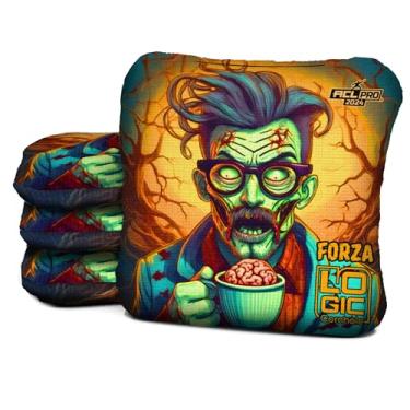 Imagem de Logic Cornhole Zombie Brain Tea - Série de vários sacos disponíveis - Sacos aprovados pela ACL - Sacos profissionais Cornhole Slick and Stick | Tamanho e peso regulamentares (Forza 6/9 - ACL Pro)