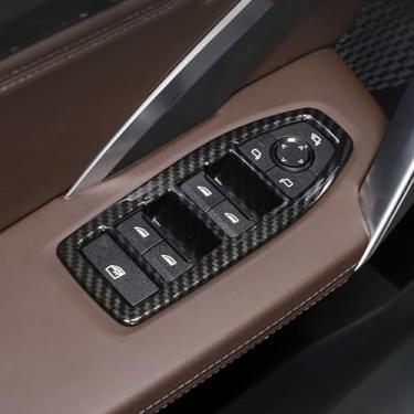 Imagem de MbenRundy Painel de vidro para janela de vidro de porta de carro de fibra de carbono guarnição protetor de acabamento para BMW X1 iX1 U11 2023 2024+acessórios de carro