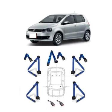Imagem de Kit cinto de segurança COMPLETO para VOLKSWAGEN FOX + fechos - HCML, A