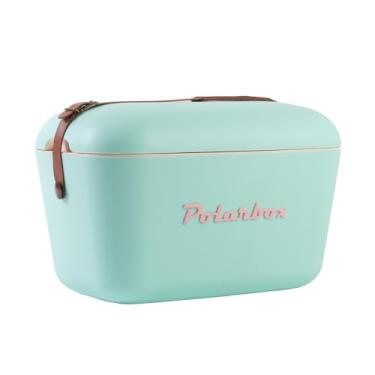 Imagem de Polarbox Lancheira retrô para praia, vintage, piquenique, bolsa térmica portátil, viagem, acampamento, caminhada, estilo anos 90, caixa de gelo, extra grande, leve para latas, cervejas e bebidas