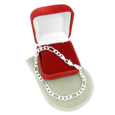 Imagem de Pulseira Masculina 19cm 6mm Largura Folheada Prata PL204 - WNBIJOUTERI