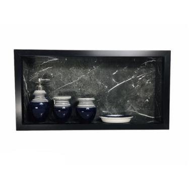 Imagem de Nicho Banheiro Porcelanato box 30x60x11 Borda De Alumínio. - Belo Nich