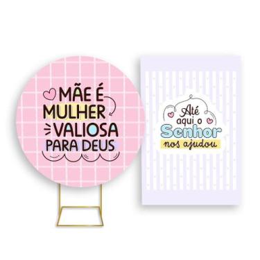 Imagem de Painel De Festa Redondo 1,50x1,50 + Painel Vertical 1,50x2,20 - Dia da